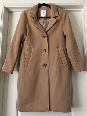 The A&F Dad Coat - Tan Wool-Blend Coat